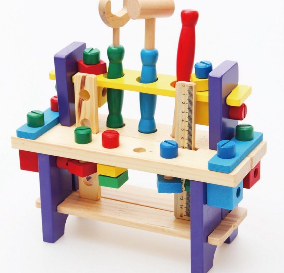 ToyArtsy Tool Bench Playset for Kids | Pretend Play Workshop with ...