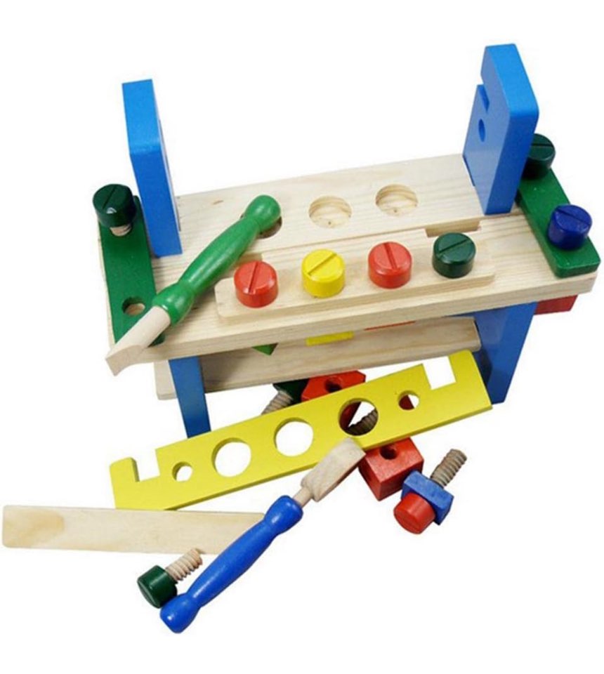 ToyArtsy Tool Bench Playset for Kids | Pretend Play Workshop with ...
